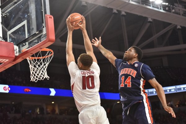 Arkansas beat Auburn 91-82 Tuesday Feb. 27, 2018 at Bud Walton Arena in Fayetteville.