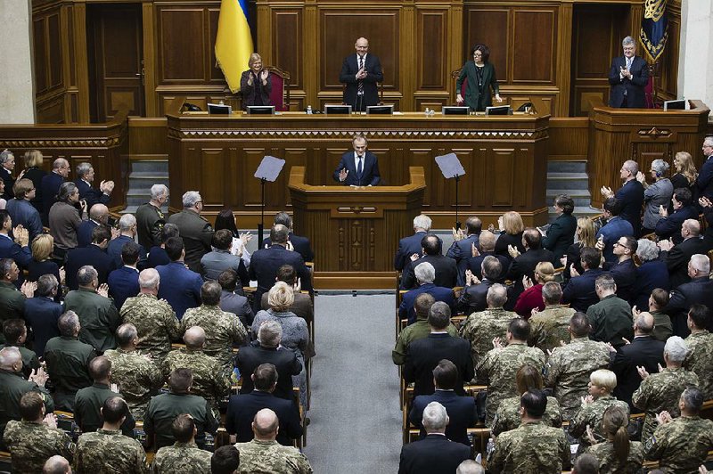 “There is no Europe without Ukraine,” European Council President Donald Tusk tells Ukraine’s parliament Tuesday in Kiev. 