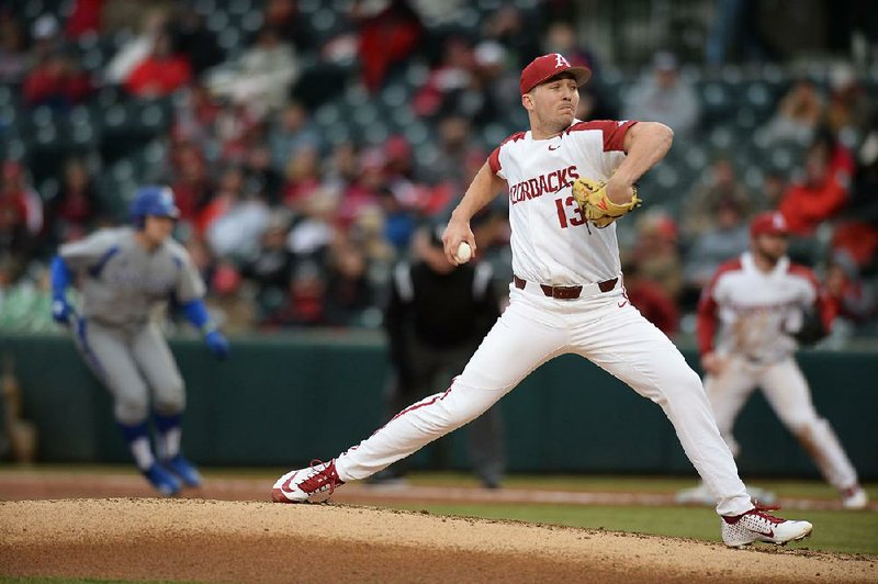 Connor Noland, who allowed 2 unearned runs on 4 hits with 1 walk and 7 strikeouts against Eastern Illinois last weekend, will start Saturday’s series finale for Arkansas against Southern California. 
