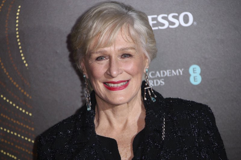 Actress Glenn Close poses for photographers upon arrival at the BAFTA Nominees Party in London, Saturday, Feb. 9, 2019. 