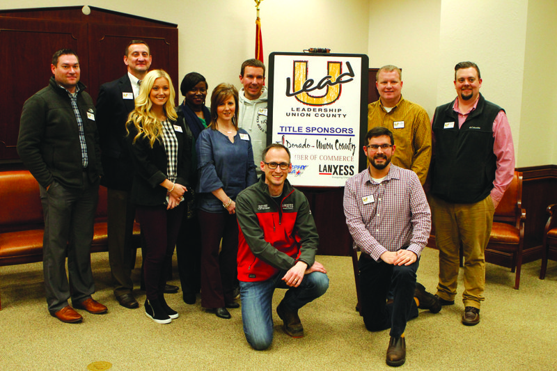 Leaders: U-Lead Class VIII, pictured from left to right: (back row) Harvey Brown, Michael Murders, Brandon Slates, Doug Stringfellow, Brandon Johnson; (middle row) Mylee Evans, Angela Williams, Belinda Williams; (front row) Christopher Babbitt and Mark Day.
