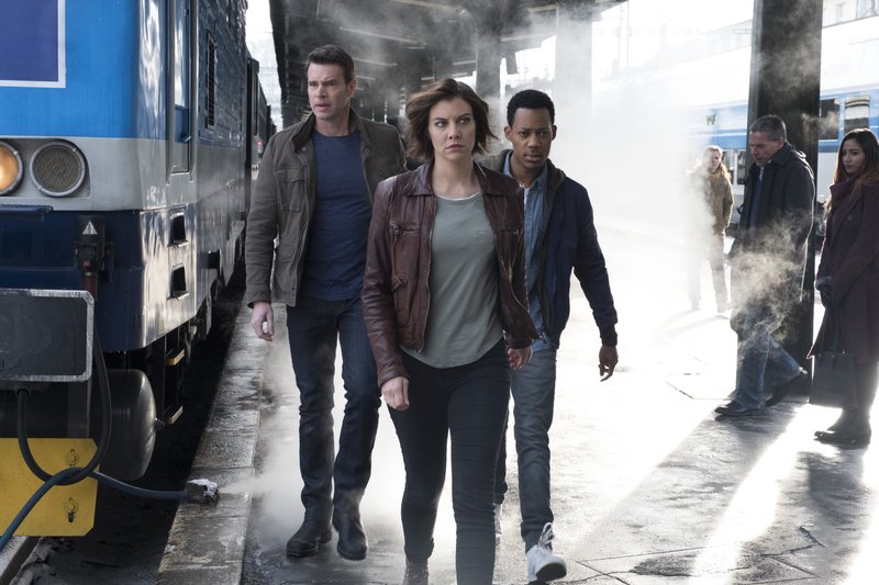 Scott Foley (from left), Lauren Cohan and Tyler James Williams star in ABC's Whiskey Bravo. On the show, Foley plays Will Chase, a soft-hearted, empathetic FBI agent and Cohan is Frankie Trowbridge, his by-the-book partner, a CIA operative.