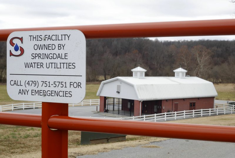 NWA Democrat-Gazette/DAVID GOTTSCHALK A city of Springdale Water Utilities lift station is visible Thursday, December 20, 2018, off Wagon Wheel Road in Springdale. The city has added water and sewer lines in northwest Springdale in anticipation of expected development in the area.