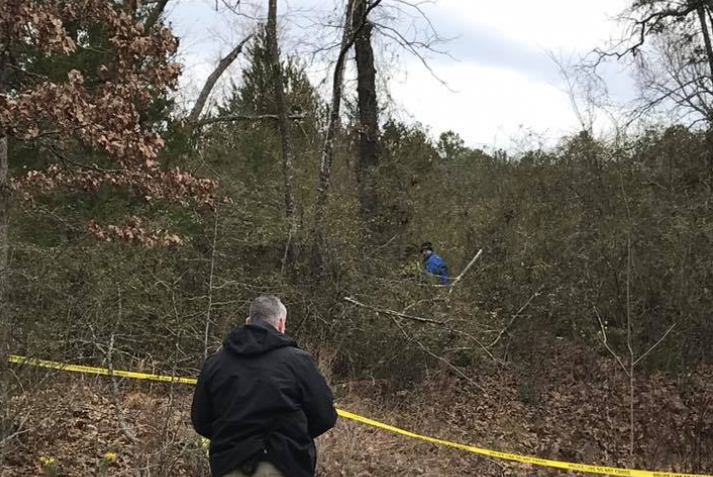 Police in Conway said officers found human remains off a road on the city's north side. Photo by Conway Police Department.