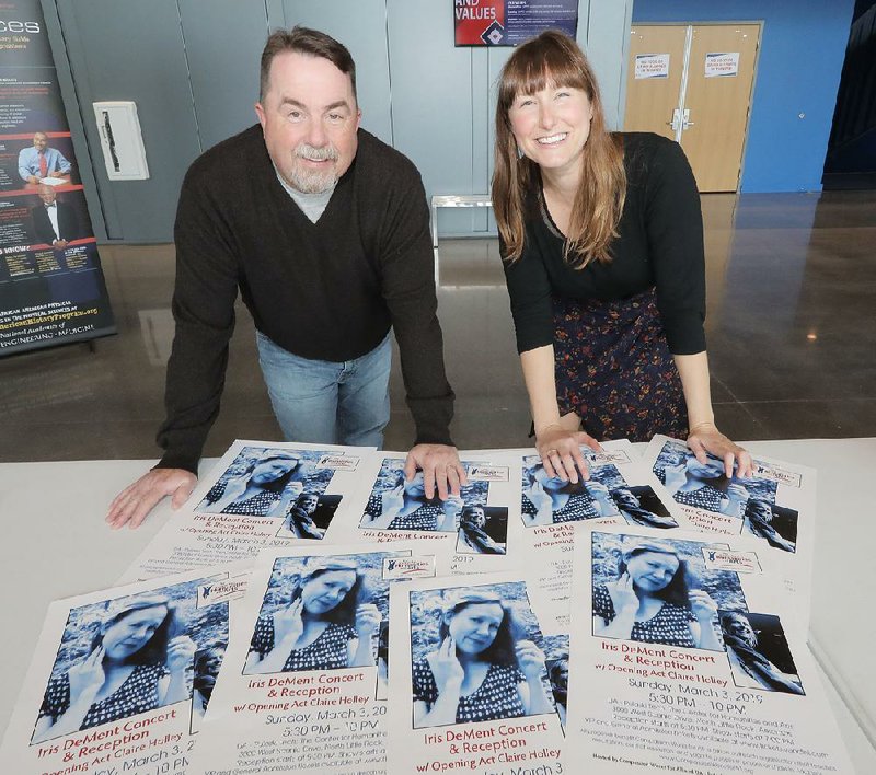 Compassion Works for All board member Dave Hoffpauir and Executive Director Morgan Leyenberger are planning an Iris DeMent concert and fundraiser for the group. 