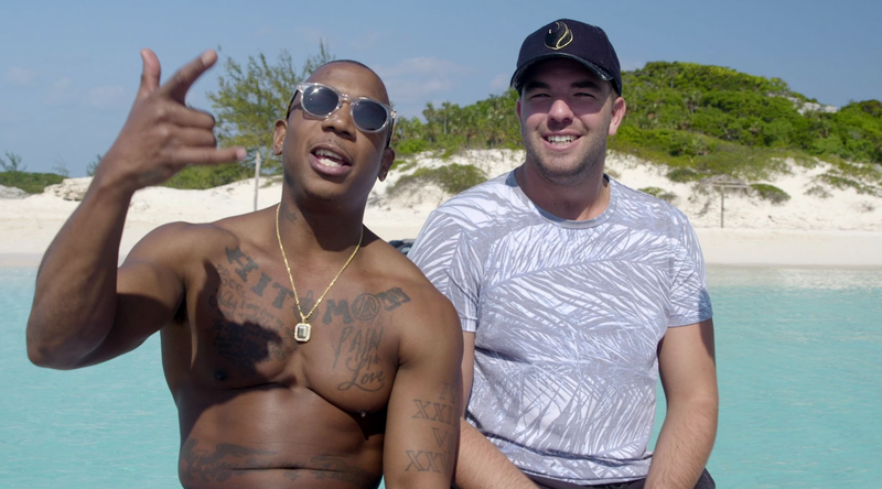 Ja Rule (left) and Billy McFarland hype the doomed Fyre Festival in Fyre: The Greatest Party That Never Happened on Netflix.