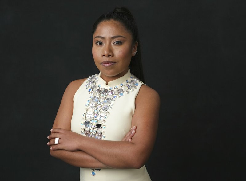 In this Feb. 4, 2019 file photo, Yalitza Aparicio, nominated for an Oscar for best actress for her role in "Roma," poses for a portrait at the 91st Academy Awards Nominees Luncheon in Beverly Hills, Calif. The Oscars will be held on Sunday. (Photo by Chris Pizzello/Invision/AP, File)