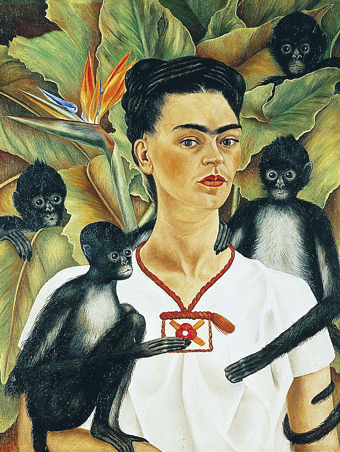 Frida Kahlo painted this self-portrait in 1943. (The Jacques and Natasha Gelman Collection of 20th Century Mexican Art and the Vergel Foundation/Banco de Mexico Diego Rivera Frida Kahlo Museums Trust/Artists Rights Society)


