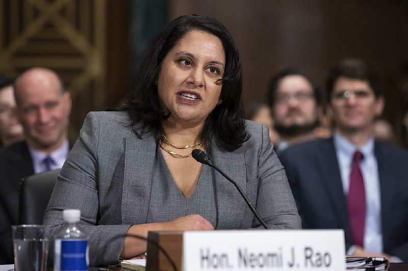 D.C. Circuit Court of Appeals nominee Neomi Rao appears before the Senate Judiciary Committee for her confirmation hearing early last month. 