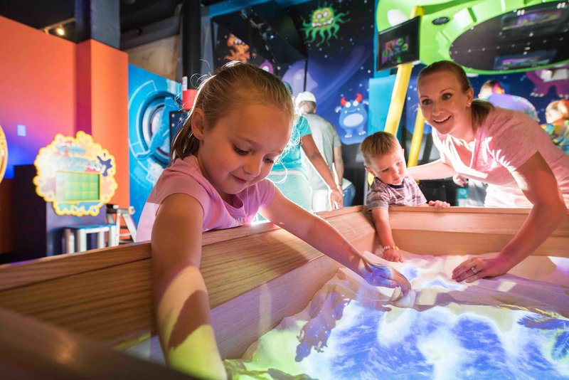 Photo courtesy Janine Vaccarello Among the exhibits planned for WonderWorks in Branson is the Interactive Sandbox, where each hand motion and sand movement will produce unique environments for guests to explore.