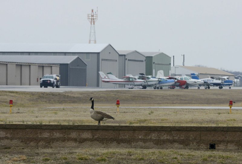 The Bentonville Municipal airport is shown in this photo.