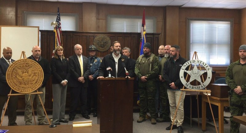 Authorities announced at a Tuesday news conference that Operation "Press Your Luck" had netted 44 arrests in eastern Arkansas.