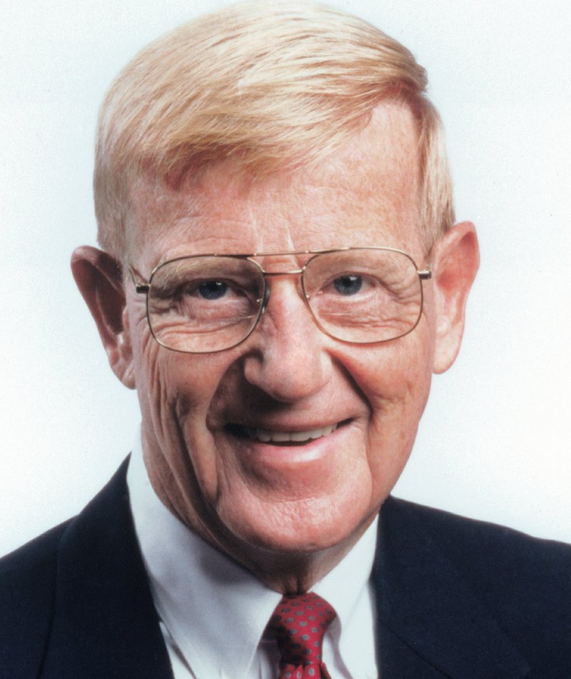 Lou Holtz gives a talk today at the University of Central Arkansas in Conway.