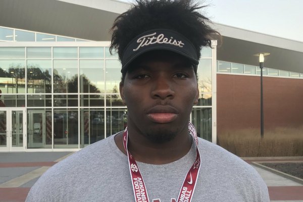 Arkansas offensive line target Ty'Kieast Crawford.