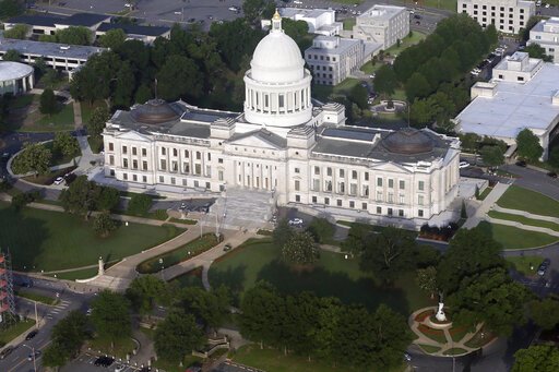 FILE - This May 29, 2015 file photo shows the Arkansas state Capitol building in Little Rock. (AP Photo/Danny Johnston, File)