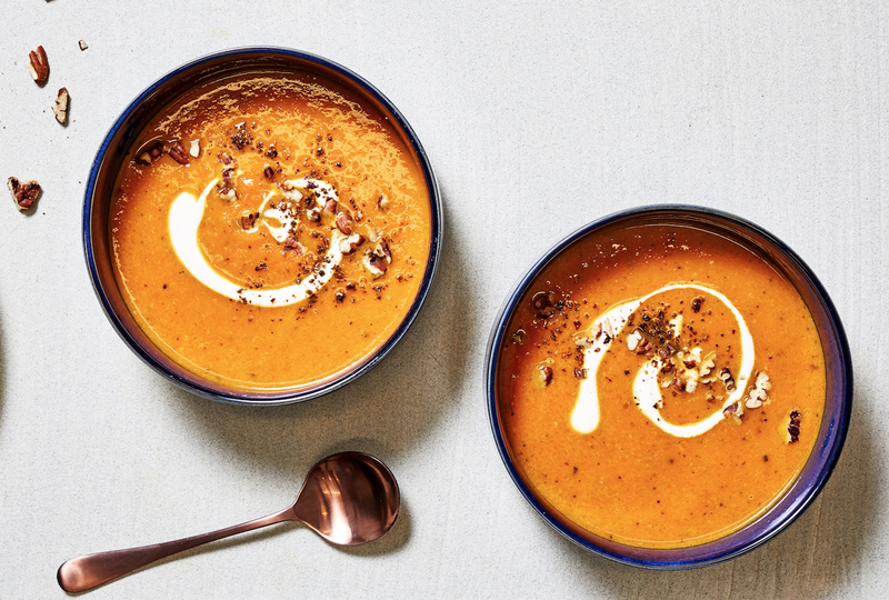 Carrot Soup with toasted pecans
For The Washington Post/STACY ZARIN GOLDBERG