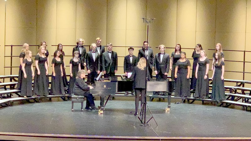 Photo submitted The Chamber Choir, directed by Julianna Tufts, is one of five Siloam Springs choirs headed to the Arkansas Choral Festival next month in Conway.