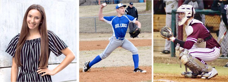 Gravette's Sally Bird (from left) Decatur's Kevin Garcia and Gentry's Peyton Wright