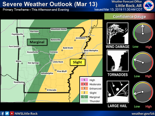 Forecasters: Large part of state under enhanced risk for severe storms ...