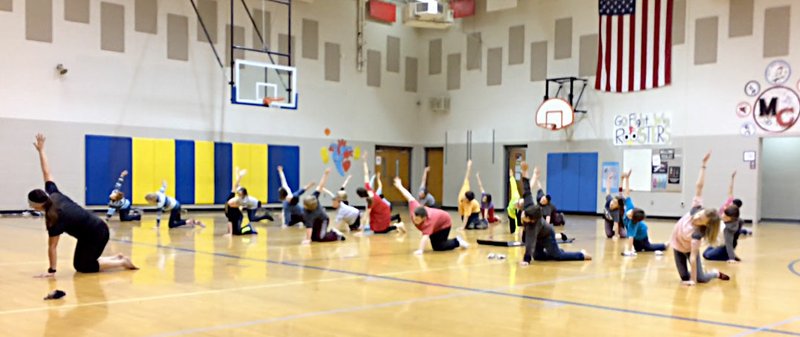 Courtesy photo White Rock fourth graders enjoy learning about yoga and its benefits during a special class led by certified yoga instructor Andrea Blair. Fourth-grade teacher Breanna Watkins was instrumental in organizing the special class.