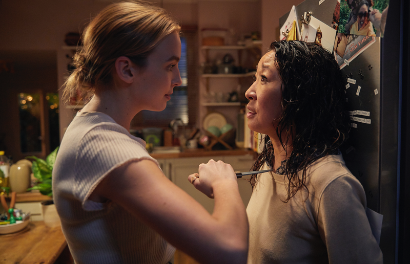 Villanelle (Jodie Comer) and Eve (Sandra Oh) in a scene from 'Killing Eve' on BBC America. (Democrat-Gazette file photo)

