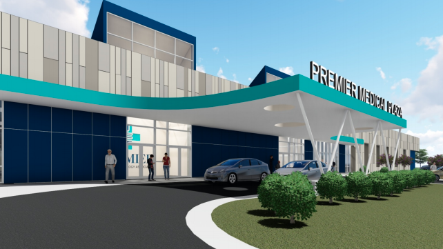 This rendering released by Moses Tucker Partners shows the plan for Premier Medical Plaza at the former location of a Kmart in Little Rock.