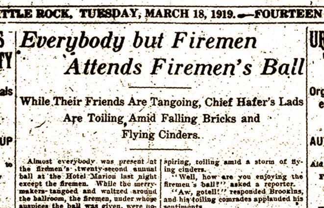 Headline from the March 18, 1919, Arkansas Gazette. (Arkansas Democrat-Gazette)