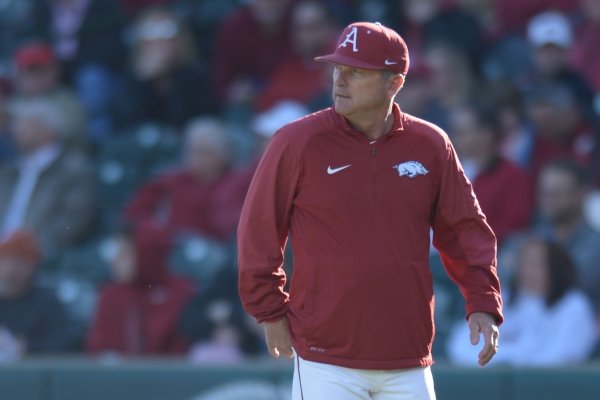 Arkansas Texas Wednesday, March 14, 2018, during the inning at Baum Stadium in Fayetteville. Visit nwadg.com/photos to see more photographs from the game.