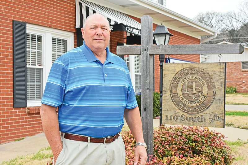 Gary Redd stands in front of the Heber Springs Area Chamber of Commerce, where he has served on the board of directors, including as president. Redd was named 2019 Heber Springs Citizen of the Year earlier this month. He retired in 2018 after a 44-year banking career, and he said community involvement has always been important to him.