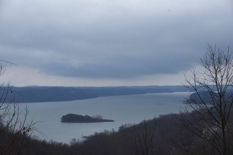 NWA Democrat-Gazette/FLIP PUTTHOFF 
GRAY DAY
Clouds hang low Wednesday morning March 20 2019 at Beaver Lake in the Prairie Creek area.