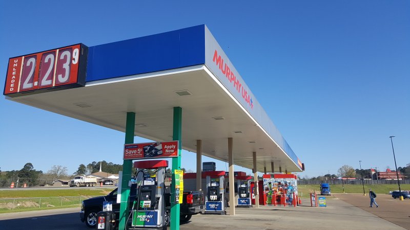  Murphy USA (pictured) at $2.23 per gallon on Thursday morning was observed with the cheapest regular gasoline among 10 major fueling stations in Magnolia.