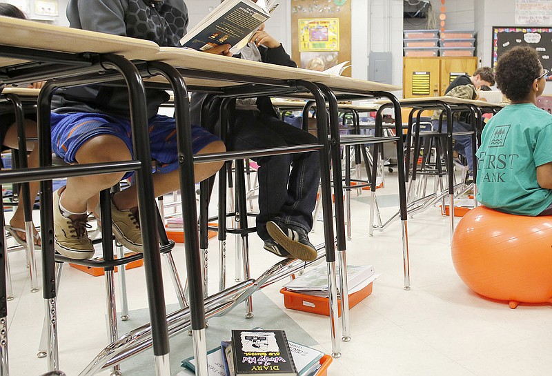 Students in a classroom at an elementary school in Fayetteville. (NWA Democrat-Gazette/FILE PHOTO)
