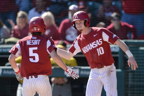 Arkansas Missouri Saturday, March 16, 2019, during the inning at Baum-Walker Stadium in Fayetteville. Visit nwadg.com/photos to see more photographs from the game.