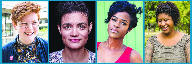 Playwrights featured at this year’s T2 New Play Festival include (from left) Bryna Turner, Adrienne Dawes, Na’Tosha De’Von and Rachel Lynett. LatinX Theatre Project will kick off an artistic affiliation with TheatreSquared with participation in this year’s festival, and teen work from all over the state will be celebrated at the ninth annual Young Playwrights’ Showcase.