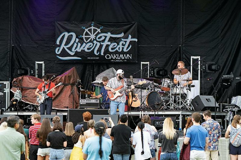 A band performs during RiverFest 2018 in Riverfront Park in Little Rock. Organizers said on Monday that Riverfest won’t return in 2019 but is tentatively planned for May 2020.