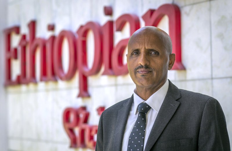 The Associated Press TRAINING REQUIREMENTS: Tewolde Gebremariam, Chief Executive Officer of Ethiopian Airlines, poses for a photograph after speaking to The Associated Press at Bole International Airport in Addis Ababa, Ethiopia Saturday. The chief of Ethiopian Airlines says the warning and training requirements set for the now-grounded 737 Max aircraft may not have been enough following the Ethiopian Airlines plane crash that killed 157 people.