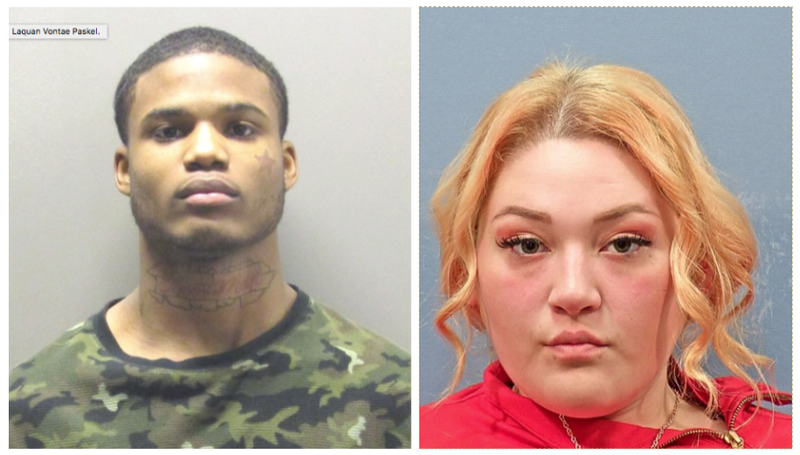 Laquan Vontae Paskel (left) and Morgan Bailey Tollefson (right). Photo by Hot Springs Police Department. 