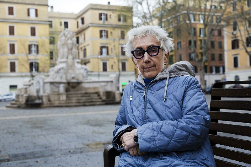 Lucetta Scaraffia, founder of the all-female editorial board Vatican's women's magazine, "Women Church World", poses for portraits after an interview with the Associated Press in Rome,Tuesday, March 26, 2019.