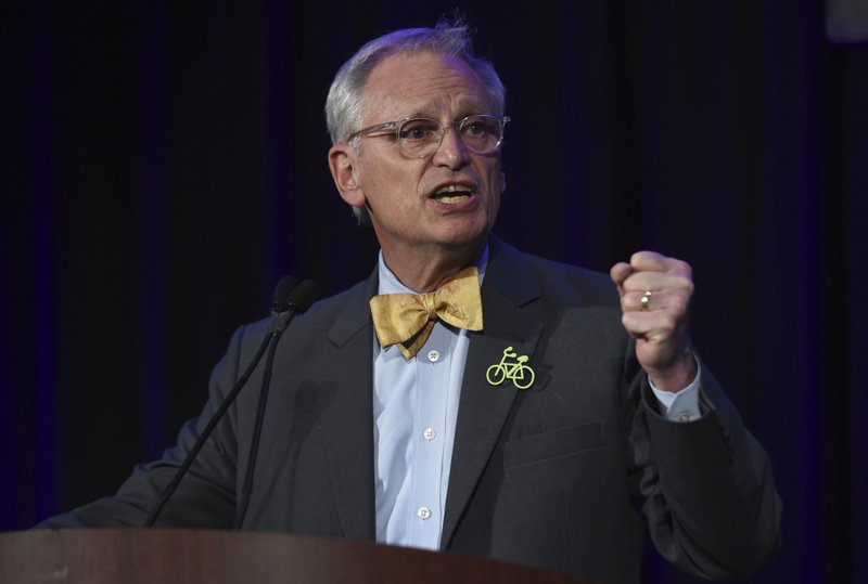 In this Nov. 6, 2018, file photo, Rep. Earl Blumenauer, D-Ore., speaks in Portland, Ore. The White House and business groups are stepping up efforts to win congressional approval for the U.S.-Mexico-Canada trade accord. But prospects are uncertain given that Republicans are at odds with some aspects of the plan and Democrats are in no hurry to secure a political victory for the president. (AP Photo/Steve Dykes, File)