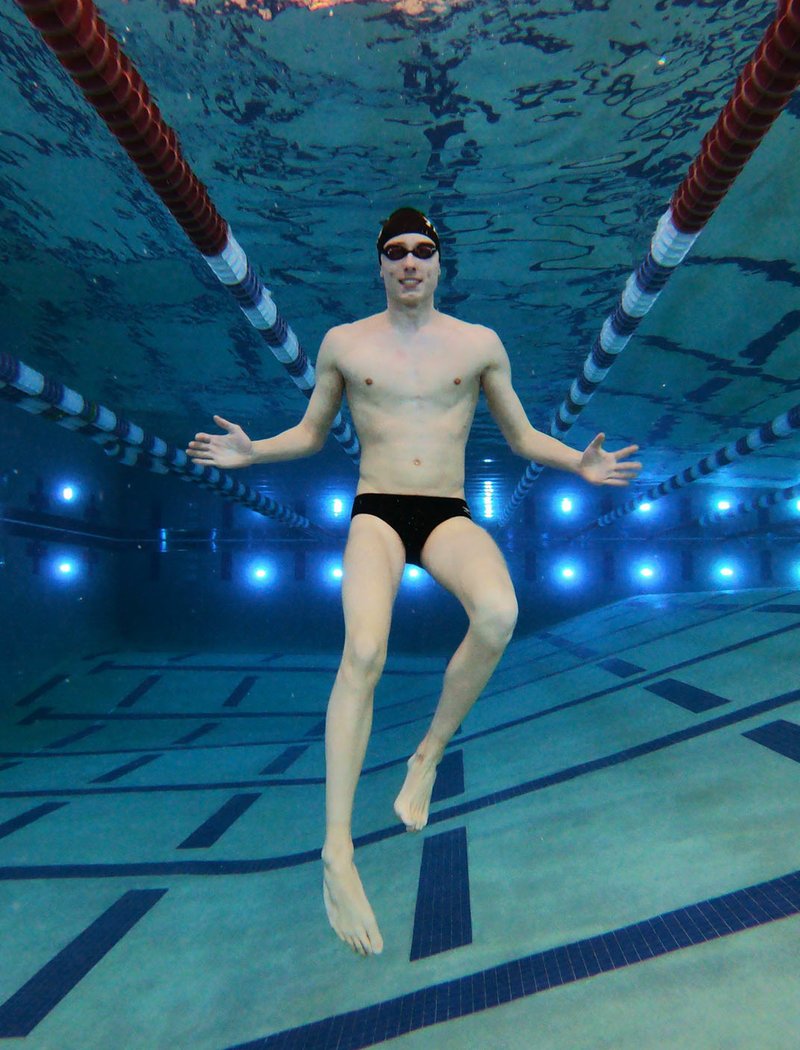 NWA Democrat-Gazette/SPENCER TIREY Ryan Husband, a junior at Bentonville High, is the All-NWADG Swim/Dive Boys Swimmer of the Year. Husband owns or is part of four state record swim times and will swim at Auburn University next season.