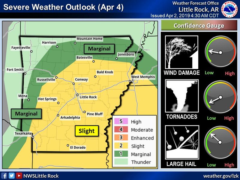 Part of state at risk for severe storms on Thursday, forecasters say
