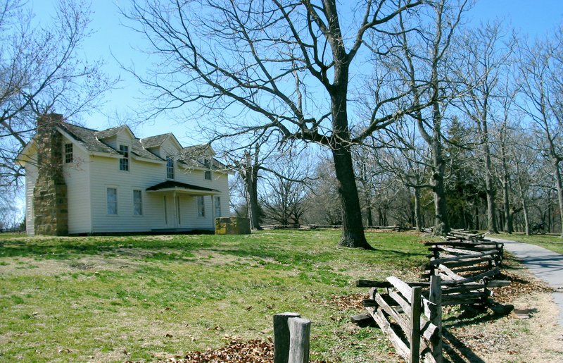 The historic Borden House in Prairie Grove Battlefield State Park. (Democrat-Gazette file photo)