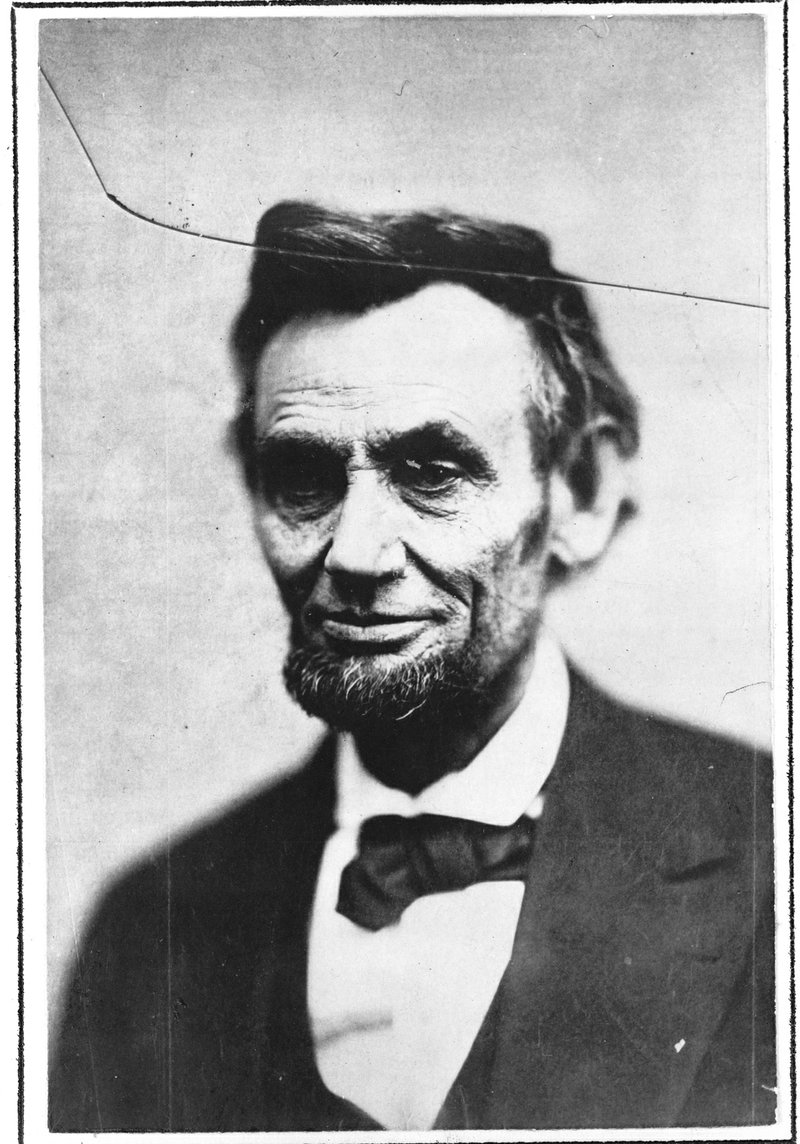 This file portrait of President Abraham Lincoln dated Feb. 5, 1865, is on display at Washington’s National Portrait Gallery.
(National Portrait Gallery/ AP file)