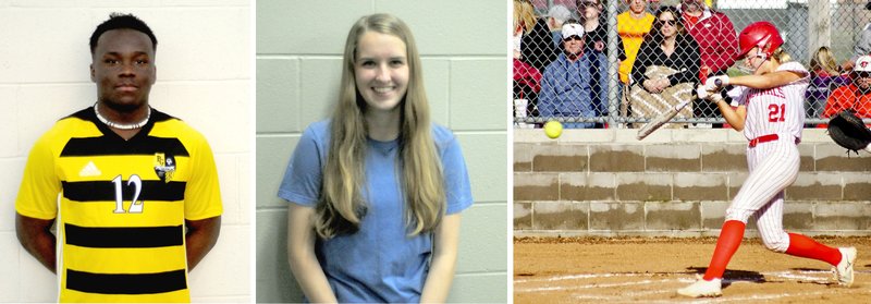 Prairie Grove's Asende Lubende, Lincoln's Sena Lund and Farmington's Kelly Stout were nominated for the Spring Sports Player of the Week.
