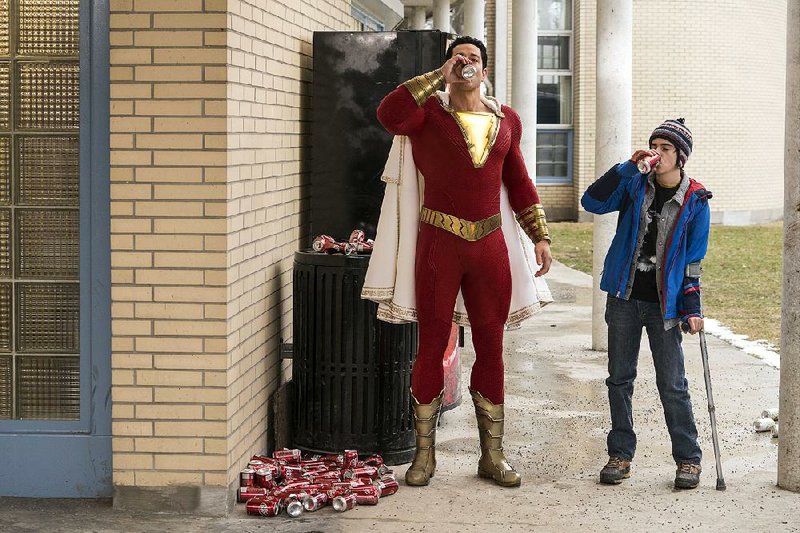 Zachary Levi (left) and Jack Dylan Grazer star in New Line Cinema’s action adventure Shazam! The DC Comics entry into the superhero mix came in first at last weekend’s box office and made about $53.5 million. 