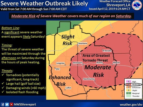 Severe T-storms, hail predicted Saturday