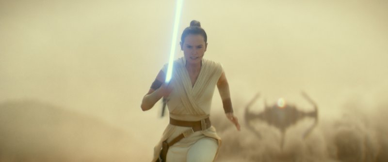 This image released by Lucasfilm Ltd. shows Daisy Ridley as Rey in a scene from &quot;Star Wars: Episode IX.&quot; (Lucasfilm Ltd. via AP)