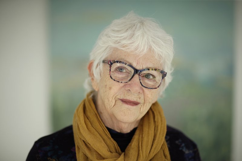 Elly Wright, a Dutch painter who has lived in Britain for 51-years, poses for photographs at her home in Epsom, on the south west edge of London, Wednesday, April 10, 2019. The acrimony over Brexit, which reached fever pitch in recent weeks while politicians squabbled over a way forward, is affecting the mental health of people who have job uncertainty and visa worries. (AP Photo/Matt Dunham)