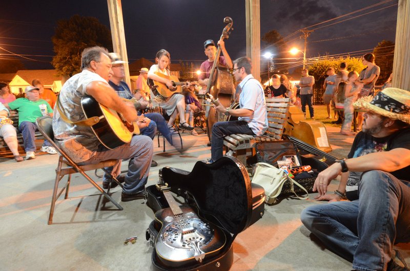 Music on the square at Mountain View is a highlight of the Arkansas Folk Festival. Photo via Arkansas Department of Parks and Tourism