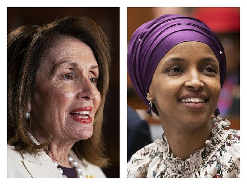 Speaker of the House Nancy Pelosi, D-Calif. and Rep. Ilhan Omar, D-Minn.